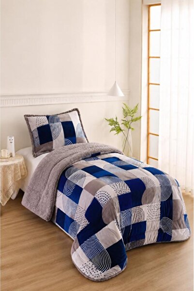Çeyiz Diyarı Ahenk Patterned Plush Single Comforter Set