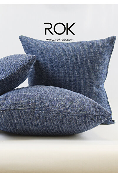 Mavi Kırlent Kılıfı 45x45 cm Dekoratif Yastık Kılıfı