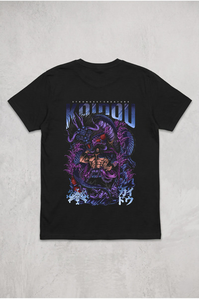 Silkensoul One Piece Kaido Canavarlar Kralı Çift Yön Baskılı Standart Fit Ani...