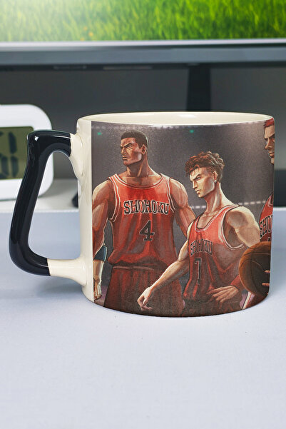 ZipZap Slam Dunk Anime Printed Ceramic Luxury Mug (1 Piece) Custom Black Hand...