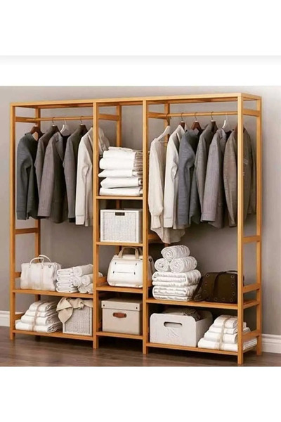 BRK Design BA AHŞAP GARDIROP AHŞAP AÇIK GARDIROP 165*140*25