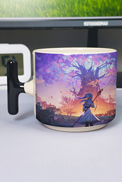 ZipZap Sousou No Frieren Anime Printed Ceramic Luxury Mug (1 Piece) T-Shaped ...