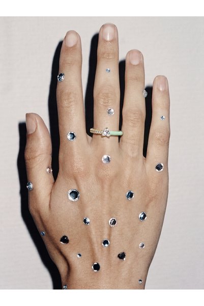 sellycodesign Adjustable ring with colorful stones