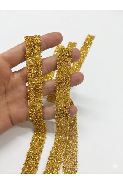 Şafak dizayn Ütü ile yapışan gold parlak şerit 1 metre
