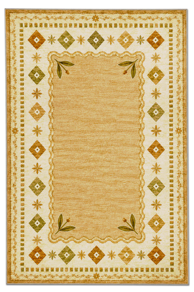 Rugs Modern Halı SDTAMOR Kahverengi Geleneksel Tema Desenli Modern Dokuma Tab...