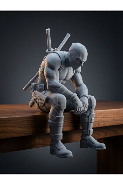 Storm3D deadpool oturan figür/kitaplık süsü/masa dekoru