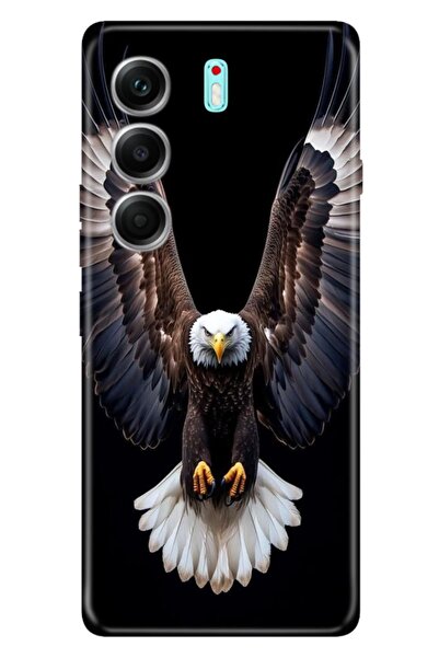 TECNO Camon 40 Pro 5g Kılıf Şanlı Kartal Temalı Desenli Darbe Emici Silikon