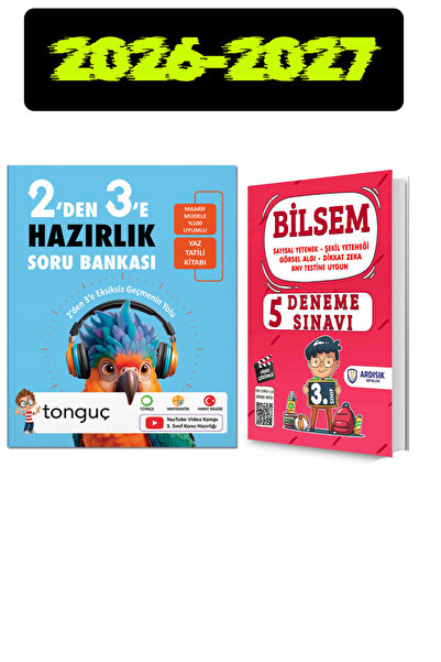 Tonguç Yayınları 2 den 3 e Hazırlık Kitabı + 3. Sınıf Bilsem Deneme Sınavı