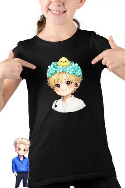 OEM Kids Girls T-SHIRT Shirt Taemin Chibi Shinee Kpop