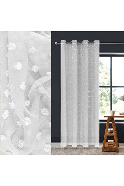 OEM Inele pentru galerie perdea, Textil, Alb, 140 x 260, fixare cârlige
