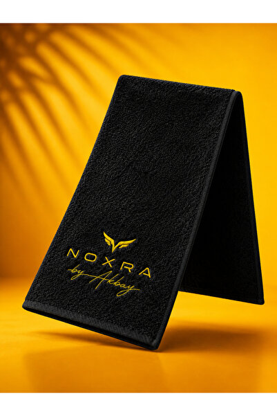 NOXRA Premium Spor Havlusu 60x100 cm Fitness Gym Antrenman Havlusu Siyah