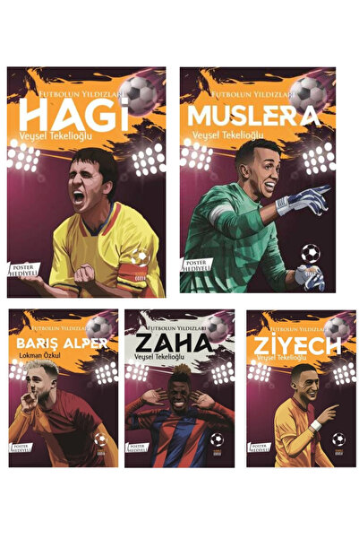 İndigo Kitap Futbolcu Seti 5 Kitap Hagi / Muslera / Barış / Ziyech / Saha