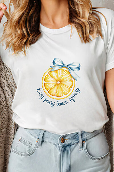 Sarah's Boutique Women's T-shirt – 100% cotton – Lemon Bow