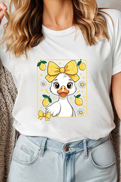 Sarah's Boutique Women's T-shirt – 100% cotton – Duck Bow