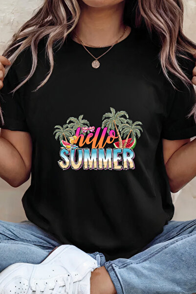 Sarah's Boutique Women's T-shirt – 100% cotton – Palm Hello