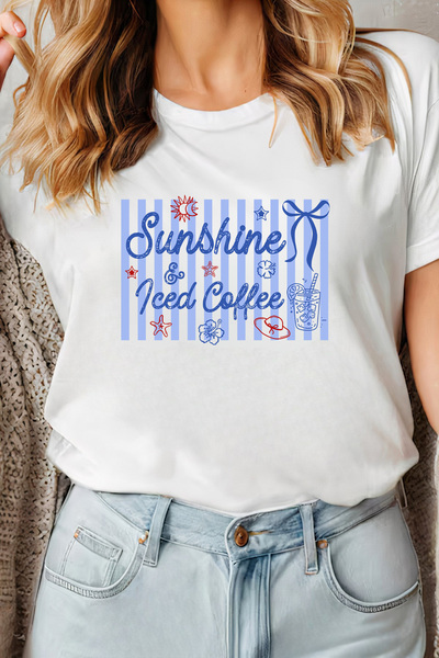 Sarah's Boutique Women's T-shirt – 100% cotton – Coffee Stripes