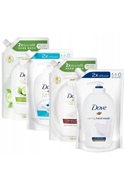 Dove Set 4 x Rezerva Sapun Lichid : Sapun Lichid Original 500 ml, Sapun Lichi...