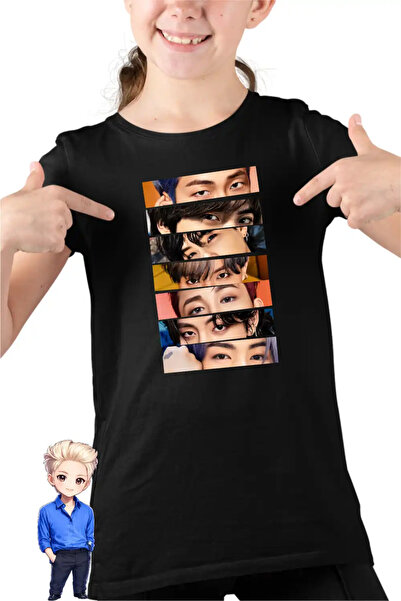 OEM Tricou Copii Fete Kpop BTS Eyes Bangtan