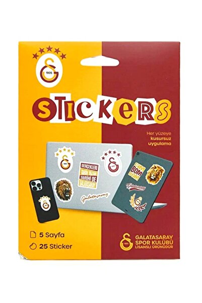 Piolent Galatasaray 5 Yıldız Sticker Paketi 5 Sayfa Orijinal Lisanslı