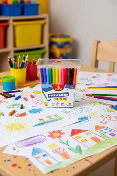 Miniso Bu-Bu Felt-Tip Pen Set 12 Colors – Vibrant and Smooth Drawing Experien...