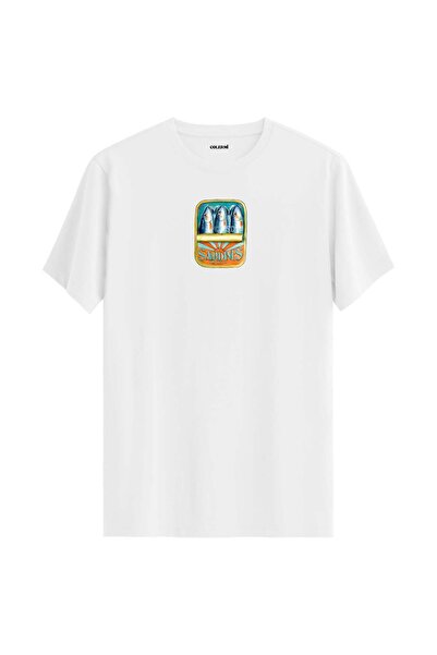 Colermi Retro Sardine Cans Pattern T-Shirt