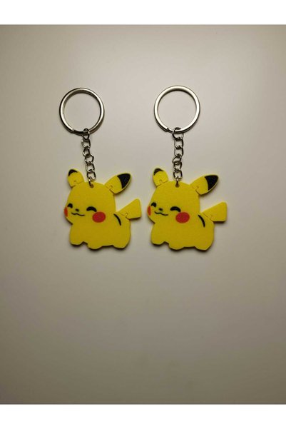 3D Layshop Set of 2 Movable Jointed Yellow Anime Keychains - Lover and Friend Couple Bag Ornament