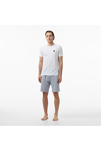 Calvin Klein Monogram Sleep Short Erkek Gri Üst Pijama
