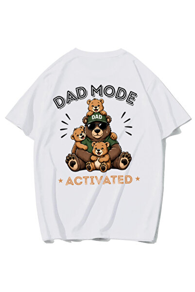 BRZ COLLECTION Unisex Oversize Dad Fashion T-Shirt (White)