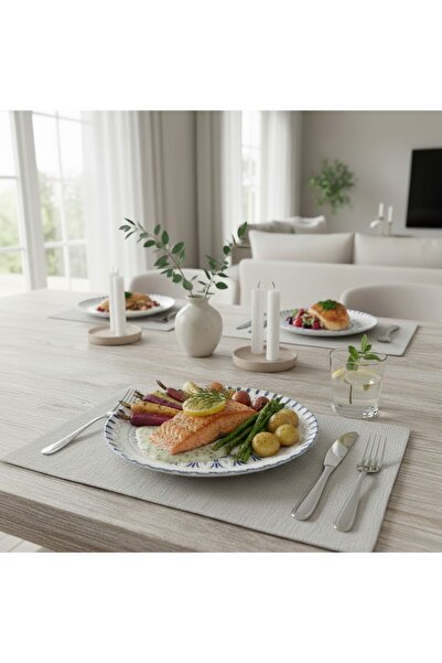 Porland Digital Pattern 12-Piece Serving Plate 25cm Ada