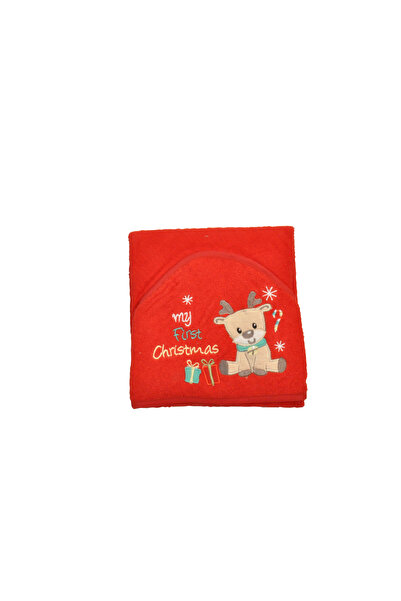 King Bear Prosop cu capison motiv Craciun cu model ren si mesaj My First Chri...