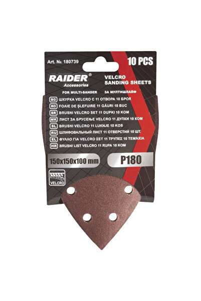Raider Set 10 foi abrazive perforate cu Velcro 150x100 mm P 180
