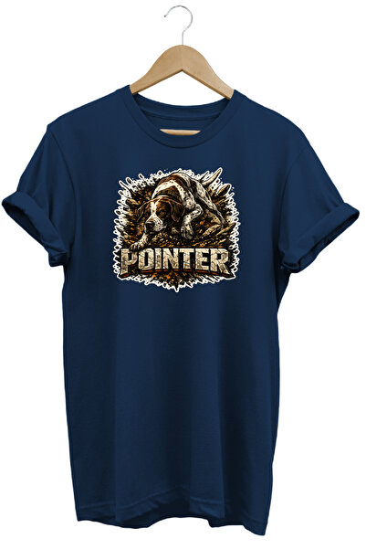 WİDİ Unisex Pointer Hunter Printed T-Shirt - Hunter Dogs Series Crew Neck Cot...