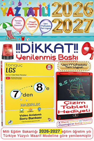 Tonguç Yayınları 7. Sınıf 7'den 8'e Hazırlık Kitabı Tüm Dersler Soru Bankası ...
