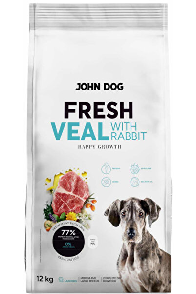 John Dog FRESH JUNIOR Vită și Iepure 12kg hrană uscată pentru câini