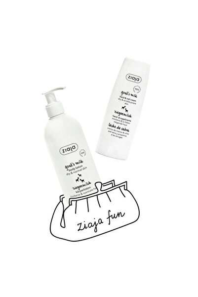 Ziaja Top Bottom Set Body lotion with goat milk 400ml + Hand cream with goat ...