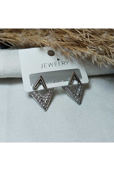 JEWELRY Silver Color Zircon Stone Earrings