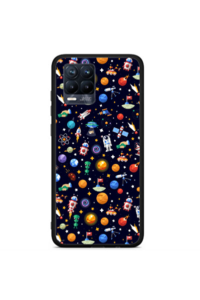 Other Realme 8 i Small planets Black Glossy Θήκη