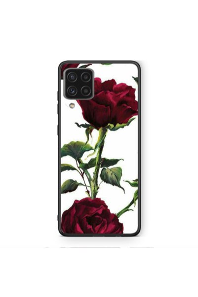Other Samsung A22 4G Stemmed rose Black Glossy Θήκη
