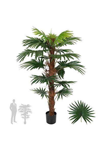 Roberto Rossi Palmier artificial H150cm Chamaerops humilis cu 18 frunze