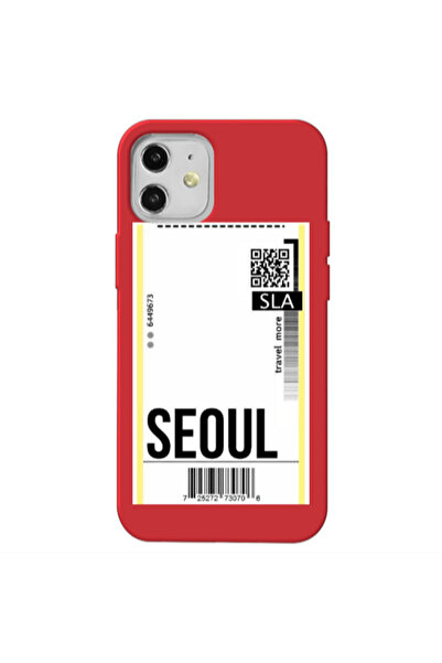 Other Apple iPhone 12 Seoul Travel More Red Colored Silicone TPU Θήκη