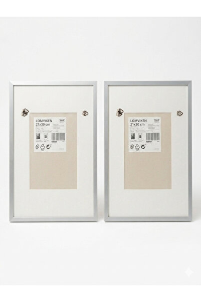 Mony moon Modern Silver Aluminium Photo Frame Set of 2 Pieces in 21X30Cm - Lu...