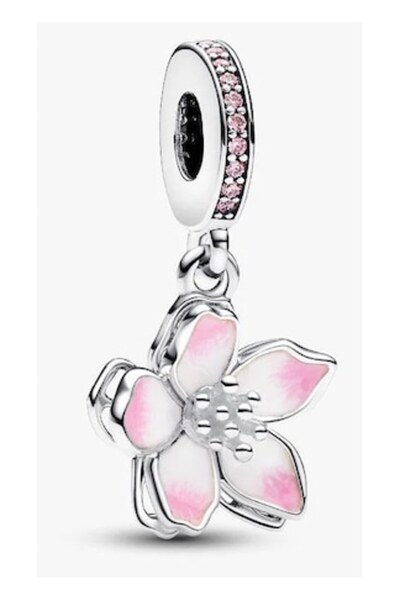 Pandora Charm tip Floare de cires Zirconiu - Argint 925