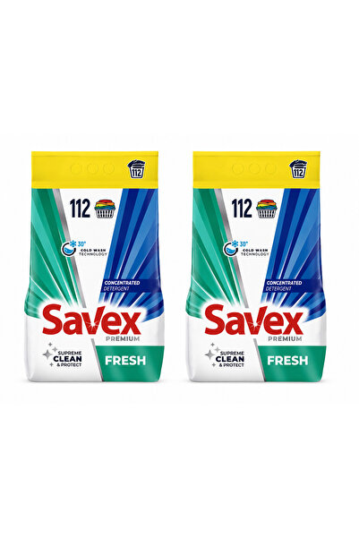 SAVEX Top Bottom Set *2 Premium Fresh powder detergent, 9kg, 112 washes