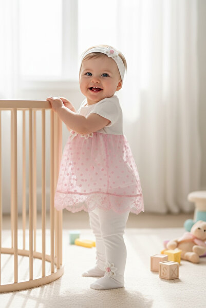 BİANCOFİGLİO Lace-Trimmed Tights and Hairband Set