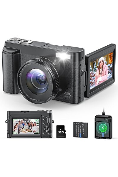 Demine 4K Digital Camera for Beginners & Teens, Autofocus 48MP Vlogging Camer...