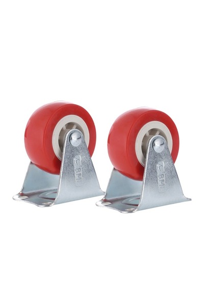 Lawazim BMB 2-Piece 50mm PVC Rigid Caster Wheels for Furniture with Plate, 60...