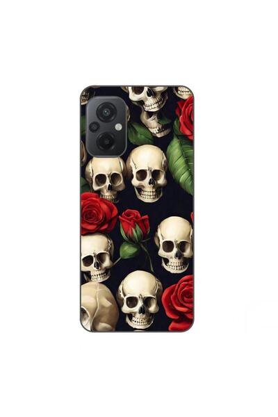 OEM Case compatible with Xiaomi Poco M5 Silicon Gel Tpu Pattern Skulls and Roses