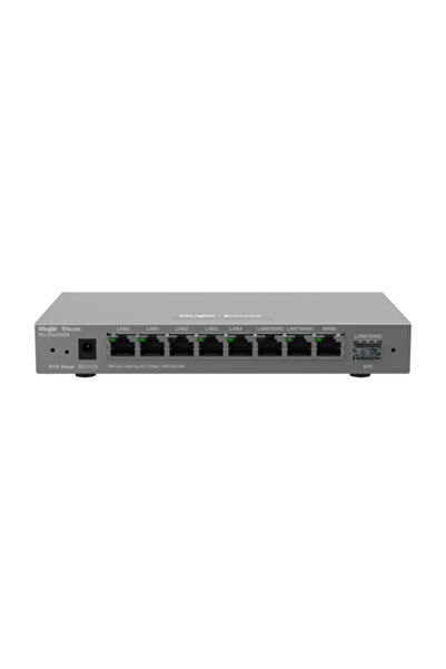 Ruijie Networks 8-port RJ45 1 Gbps router, 1 SFP 1 Gbps port, 200 clients, Mu...