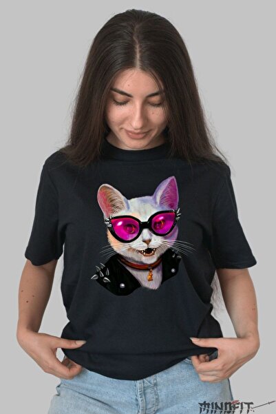 GILDAN Tricou Cu Pisica Rock And Roll