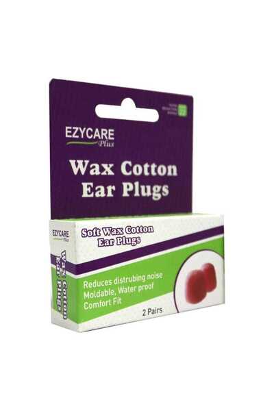 EzyCare Ezy Care Soft Wax Cotton Ear Plugs 2 Pairs